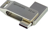Goodram ODA3 USB-nøgle 32 GB USB Type-A / USB Type-C 3.2 Gen 1 (3.1 Gen 1) Sølv