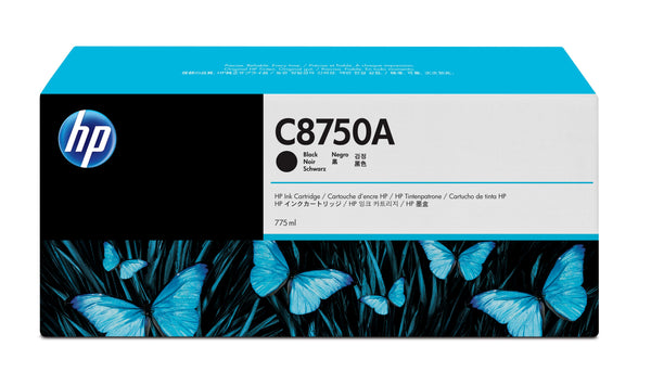 HP C8750A Black Original Ink Cartridge blækpatron 1 stk Standard udbytte Sort