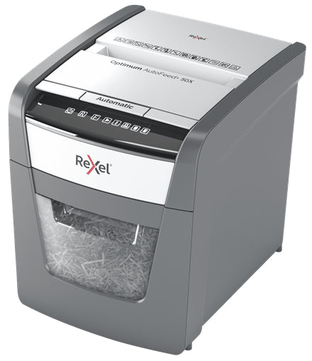 Rexel Optimum AutoFeed+ 50X papirmakulator 55 dB 22 cm Sort, Grå