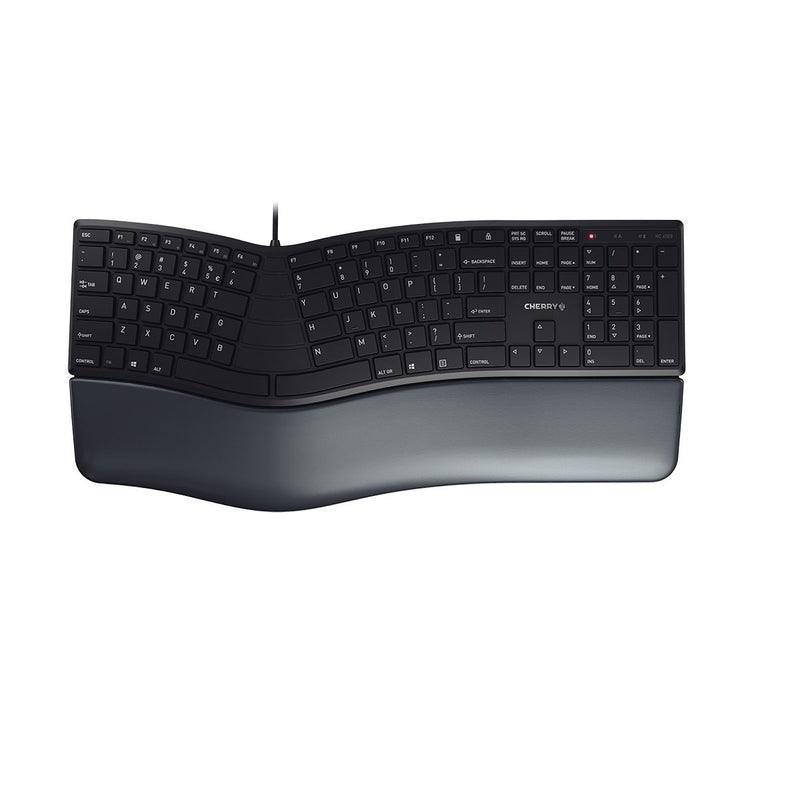 CHERRY KC 4500 ERGO tastatur Universel USB QWERTY US engelsk Sort