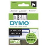 DYMO D1 Standard - Black on Transparent - 24mm etiketbånd Sort på transparant