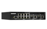 QNAP QSW-M2108R-2C netværksswitch Administreret L2 2.5G Ethernet (100/1000/2500) Strøm over Ethernet (PoE) Sort