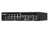 QNAP QSW-M2108R-2C netværksswitch Administreret L2 2.5G Ethernet (100/1000/2500) Strøm over Ethernet (PoE) Sort
