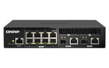 QNAP QSW-M2108R-2C netværksswitch Administreret L2 2.5G Ethernet (100/1000/2500) Strøm over Ethernet (PoE) Sort