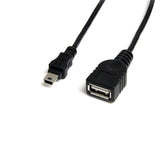 StarTech.com USBMUSBFM1 USB-kabel 0,3 m USB A Mini-USB B Sort
