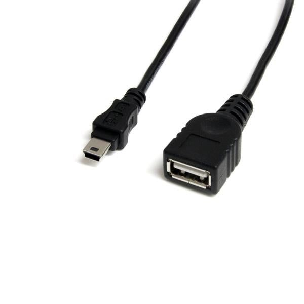 StarTech.com USBMUSBFM1 USB-kabel 0,3 m USB A Mini-USB B Sort