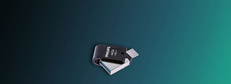 Philips FM64DC152B/00 USB-nøgle 64 GB USB Type-C 3.2 Gen 1 (3.1 Gen 1) Sort