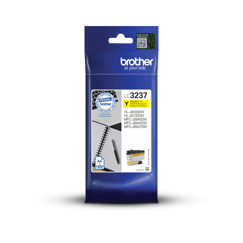 Brother LC3237Y blækpatron 1 stk Original Standard udbytte Gul