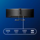 Philips P Line 499P9H/00 computerskærm 124 cm (48.8") 5120 x 1440 pixel UltraWide Dual Quad HD Sort