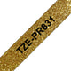 Brother TZE-PR831 etiketbånd Sort på guld