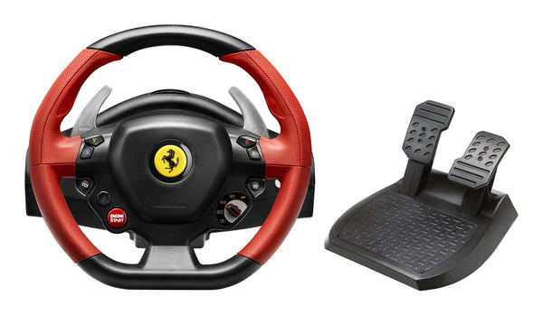 Thrustmaster Ferrari 458 Spider Sort, Rød USB Rat + Pedaler Xbox One