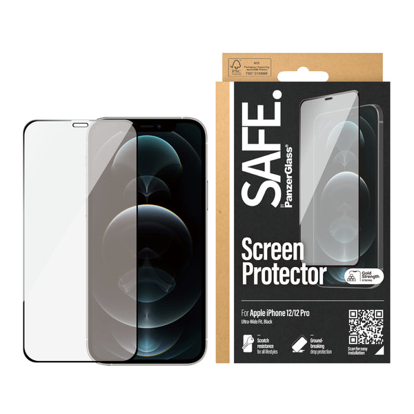 PanzerGlass SAFE. by ® Screen Protector iPhone 12 | 12 Pro | Edge-to-Edge Klar skærmbeskytter Apple 1 stk