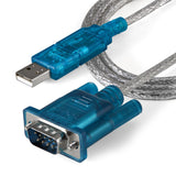 StarTech.com ICUSB232SM3 kabel kønsskifter DB-9 USB 2.0 A Blå, Transparent