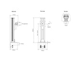 Multibrackets 0723 skærmbeslag og -stativer 127 cm (50") Skrivebord Sort