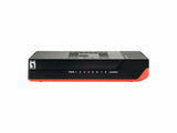 LevelOne GSW-0807 netværksswitch Ikke administreret Gigabit Ethernet (10/100/1000) Sort, Rød