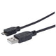 Manhattan 307178 USB-kabel USB 2.0 1,8 m USB A Micro-USB B Sort