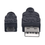 Manhattan 307178 USB-kabel USB 2.0 1,8 m USB A Micro-USB B Sort