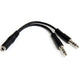 StarTech.com MUYHSFMM lydkabel 0,13 m 3.5mm 2 x 3.5mm Sort