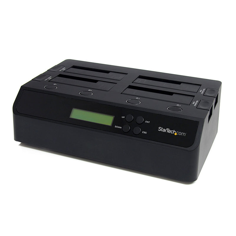 StarTech.com SATDOCK4U3RE kopienhed til digital medie HDD duplikator Sort 3 Kopier
