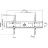 Manhattan 423830 skærmbeslag og -stativer 2,16 m (85") Væg Sort