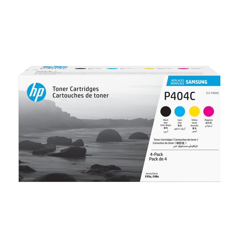 Samsung CLT-P404C 4-pack Cyan/Magenta/Yellow/Black Original Toner Cartridge tonerpatron 4 stk Sort, Blå, Magenta, Gul