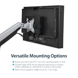 StarTech.com ACCSMNT CPU holder Skærm stativmonteret CPU-holder Sort
