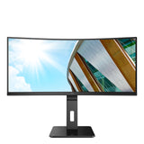 AOC P2 CU34P2A computerskærm 86,4 cm (34") 3440 x 1440 pixel Quad HD LED Sort