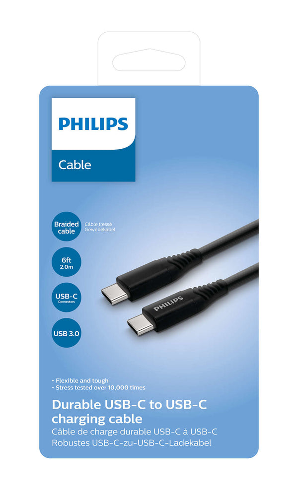 Philips PHIL-DLC5206C/00 USB-kabel 2 m USB C Sort