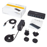 StarTech.com ST7300USB3B interface hub USB 3.2 Gen 1 (3.1 Gen 1) Type-B 5000 Mbit/s Sort