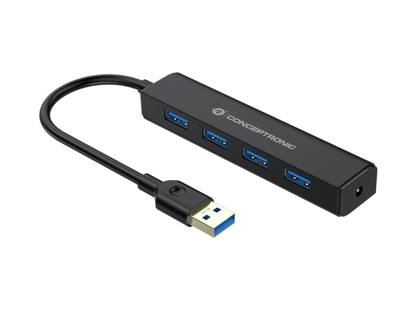 Conceptronic C4PUSB3 interface hub USB 3.2 Gen 1 (3.1 Gen 1) Type-A 5000 Mbit/s Sort