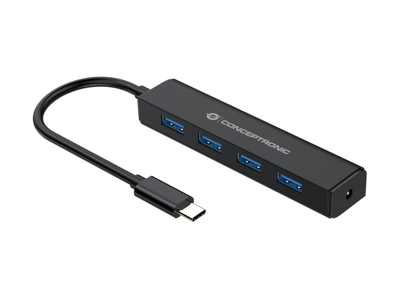Conceptronic CTC4USB3 interface hub USB 3.2 Gen 1 (3.1 Gen 1) Type-C 5000 Mbit/s Sort