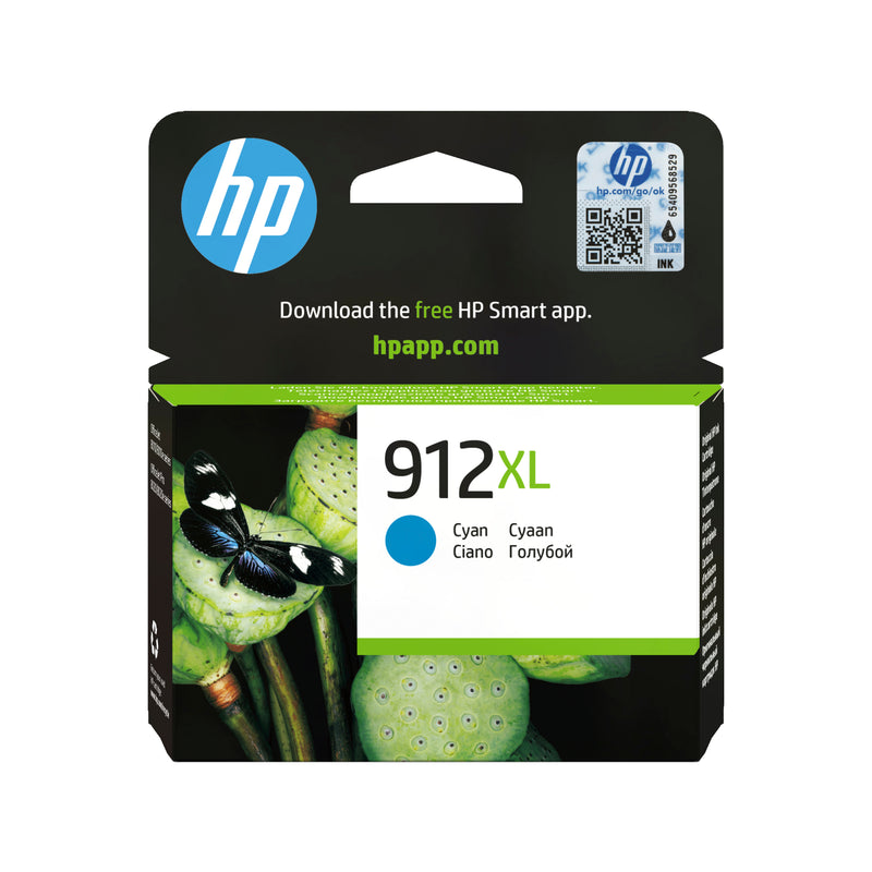 HP 912XL High Yield Cyan Original Ink Cartridge blækpatron 1 stk Højt (XL) udbytte Blå