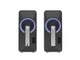 GENESIS Helium 100 BT RGB højttalersæt 10 W PC/Laptop Sort, Sølv 2.0 kanaler Bluetooth