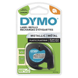 DYMO S0721730 etiketbånd Sort på metallic