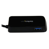 StarTech.com ST4300MINU3B interface hub USB 3.2 Gen 1 (3.1 Gen 1) Type-A 5000 Mbit/s Sort
