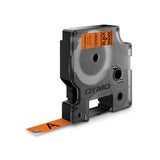 DYMO D1 Durable - White on Orange - 12mm etiketbånd Sort på orange