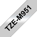 Brother TZE-M951 etiketbånd Sort på sølv