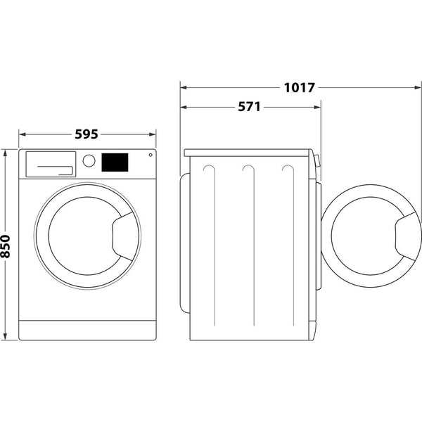Whirlpool FFL 6238 W EE vaskemaskine Front-læsning 6 kg 1151 rpm Hvid