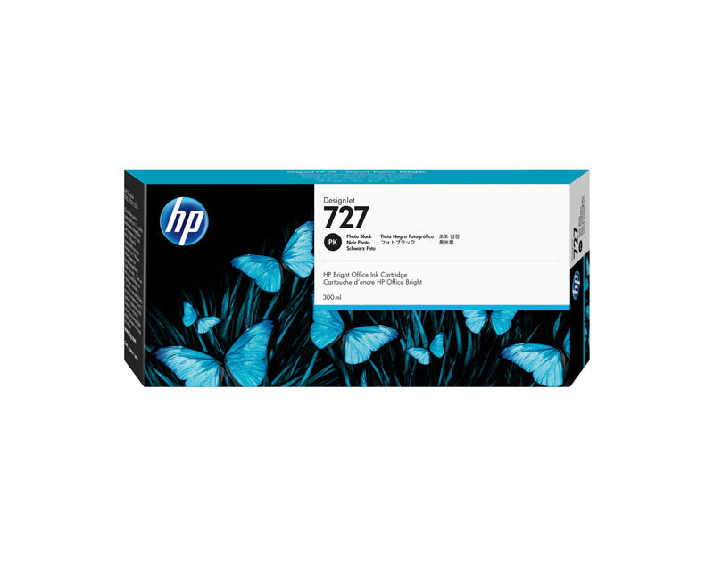 HP 727 300-ml Photo Black DesignJet Ink Cartridge printhoved Termisk inkjet