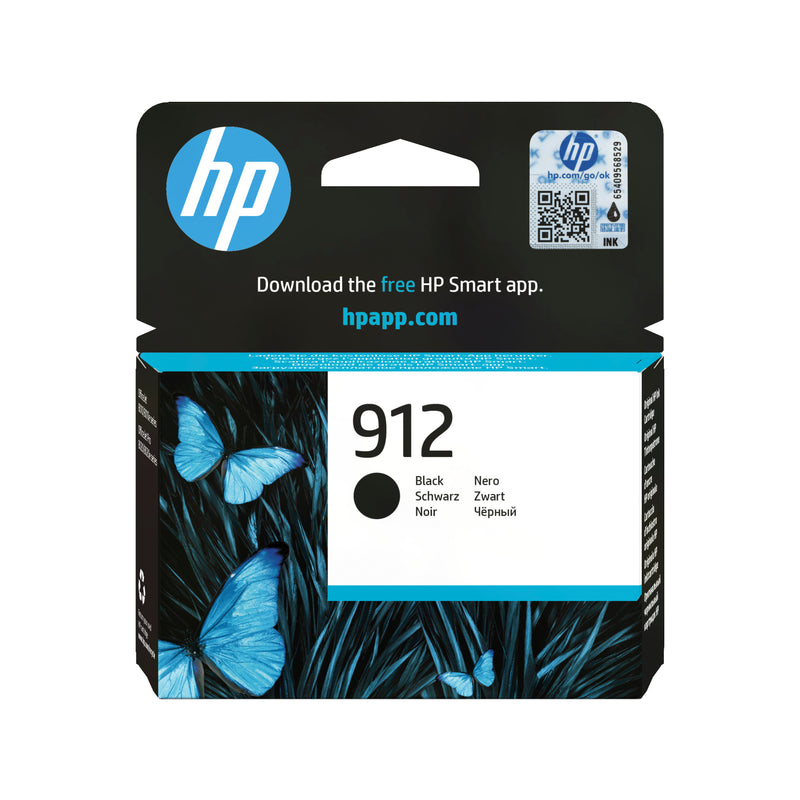 HP 912 Black Original Ink Cartridge blækpatron 1 stk Standard udbytte