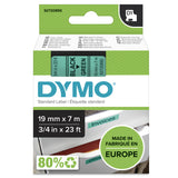 DYMO D1 Standard - Black on Green - 19mm etiketbånd Sort på grøn