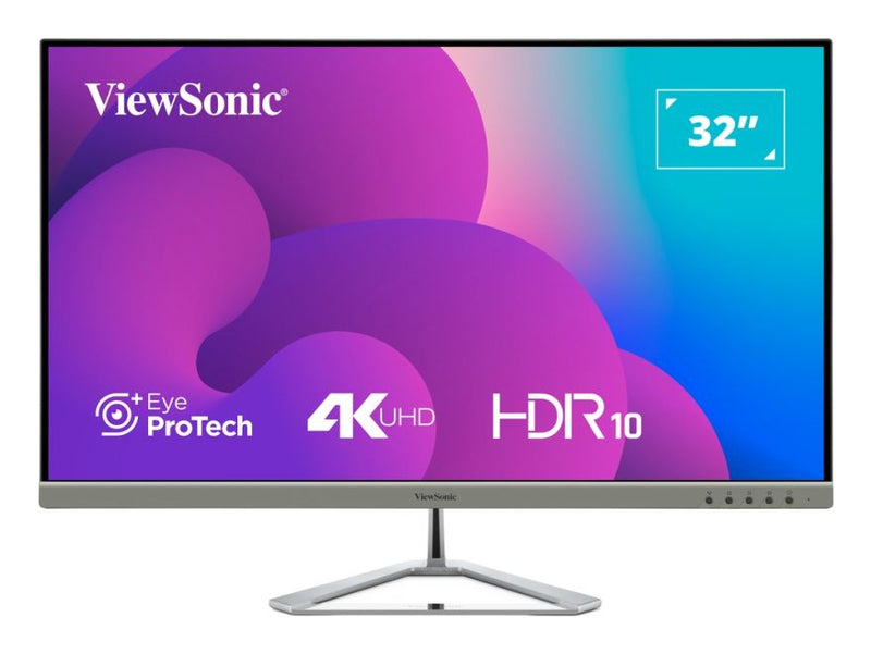 Viewsonic VX3276-4K-MHD-2 computerskærm 81,3 cm (32") 3840 x 2160 pixel 4K Ultra HD LCD Sort, Sølv