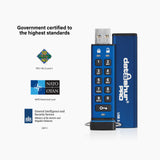 iStorage datAshur Pro USB-nøgle 16 GB USB Type-A 3.2 Gen 1 (3.1 Gen 1) Blå