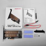 Axagon PCEM2-D interface-kort/adapter Intern M.2, SATA