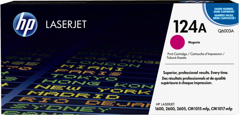 HP 124A Magenta Original LaserJet Toner Cartridge tonerpatron 1 stk