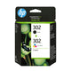 HP 302 2-pack Black/Tri-colour Original Ink Cartridges blækpatron 2 stk Standard udbytte Sort, Blå, Magenta, Gul