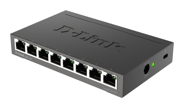 D-Link DGS-108 Ikke administreret L2 Gigabit Ethernet (10/100/1000) Sort