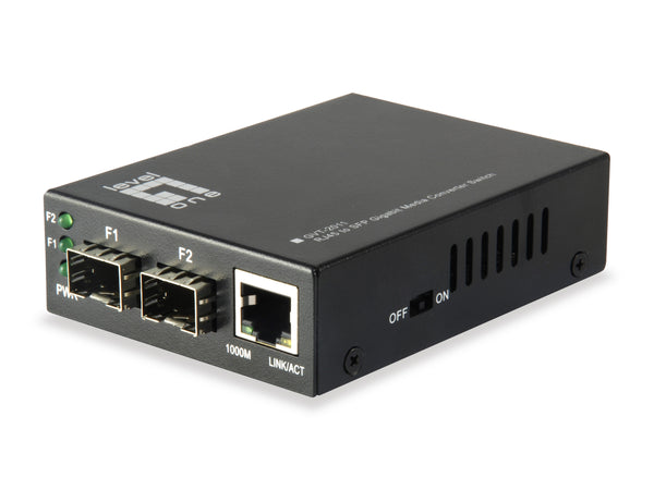 LevelOne GVT-2011 netværksomformer til medie 1000 Mbit/s Grå