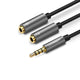 Ugreen 30619 lydkabel 0,2 m 3.5mm 2 x 3.5mm Sort, Grå