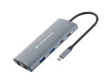 Conceptronic DONN06G Ledningsført USB 3.2 Gen 1 (3.1 Gen 1) Type-C Grå